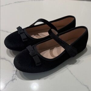 SHEIN Black Velvet Kids Dress Shoes